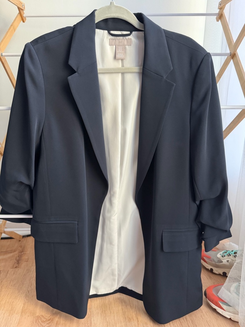 H&M Navy Women's Open Blazer Jacket